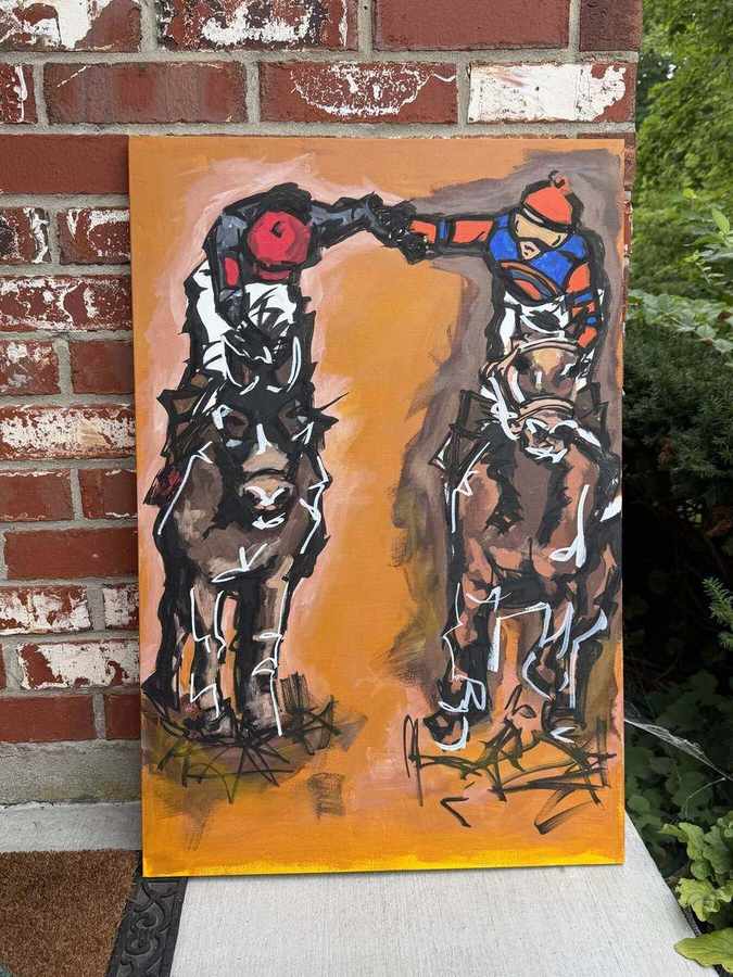 Winners commissioned painting by Ellen Chambers